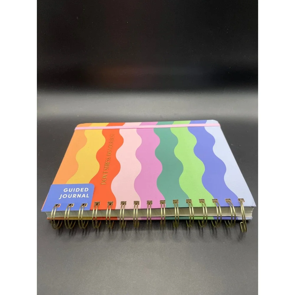 Spritz Guided Journal Rainbow Don't Stress Do Your Best Wellness Planner 8x6.5